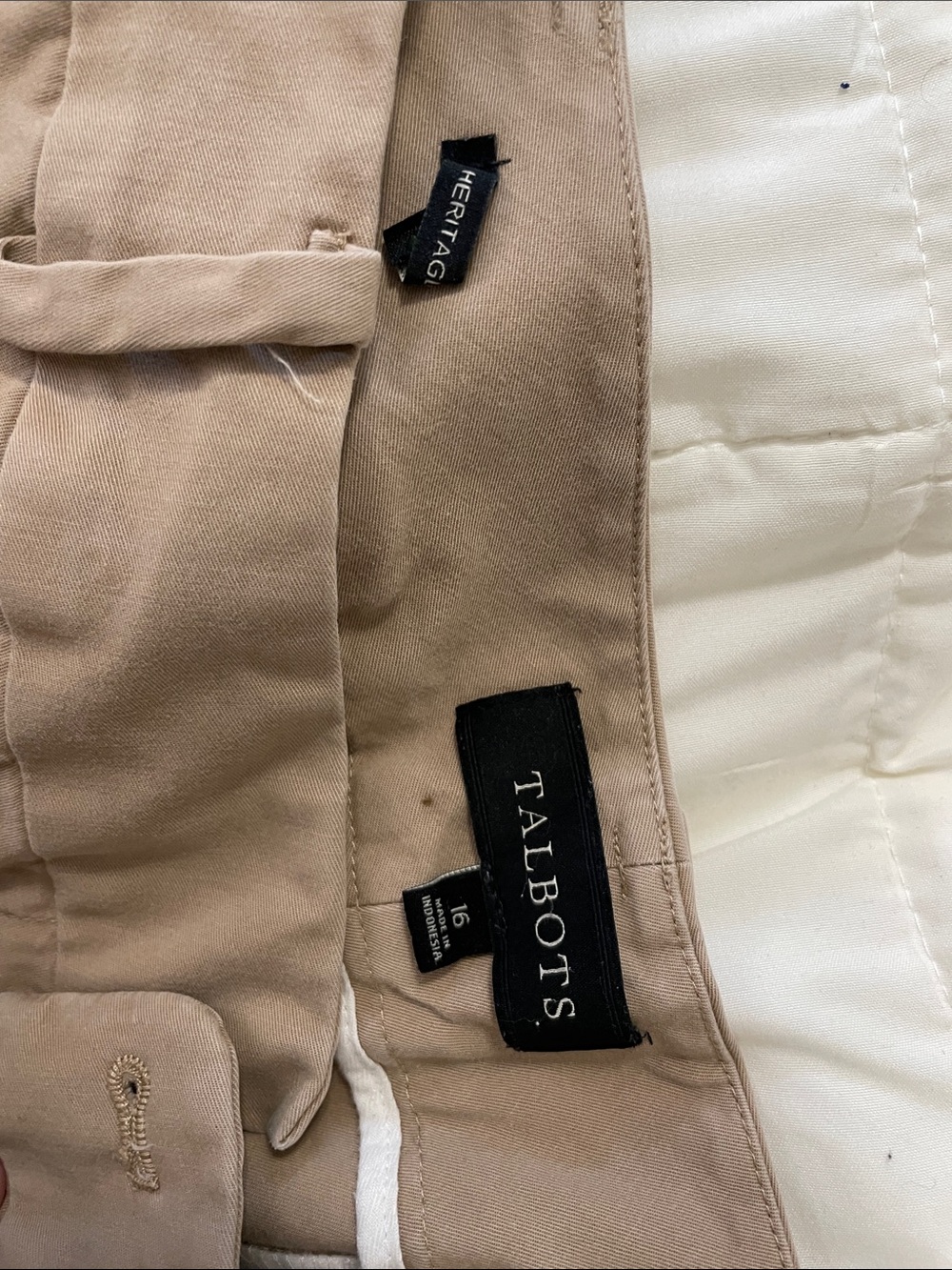 Talbots Heritage Khaki Straight-Leg Pants - Light Beige